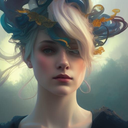 Wonderland Portrait in Hyperdetailed Style