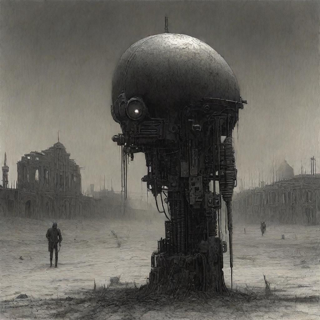 Dystopian Gothic Terminator with Raygun