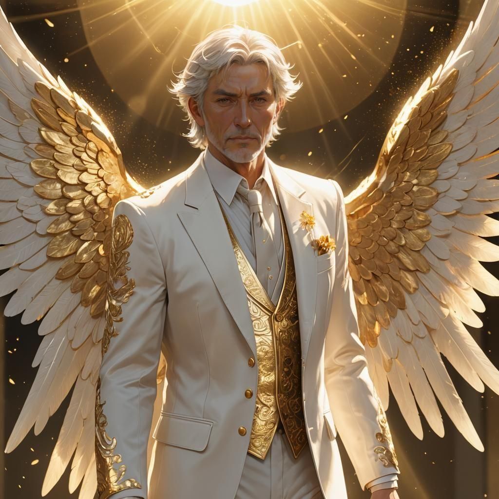 Anime Angel in Golden Sunlight