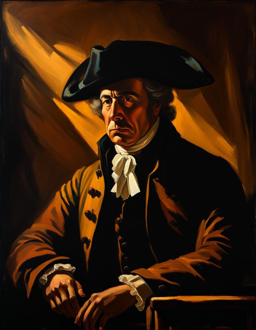 Tenebrism Portrait of Colonial Man in Baroque Style