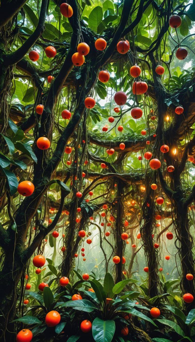 Surreal Amazon Rainforest Installation as Fauvist Expression...