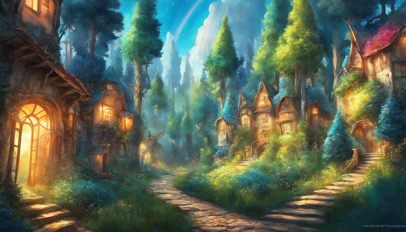 Magical School Alleyway Concept Art