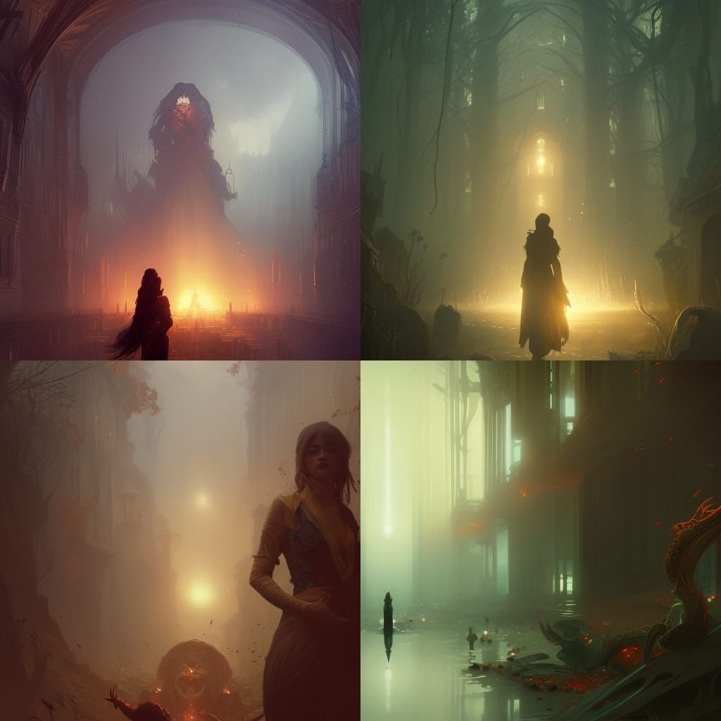 Dark Fantasy Art with Dynamic Lighting in 8K