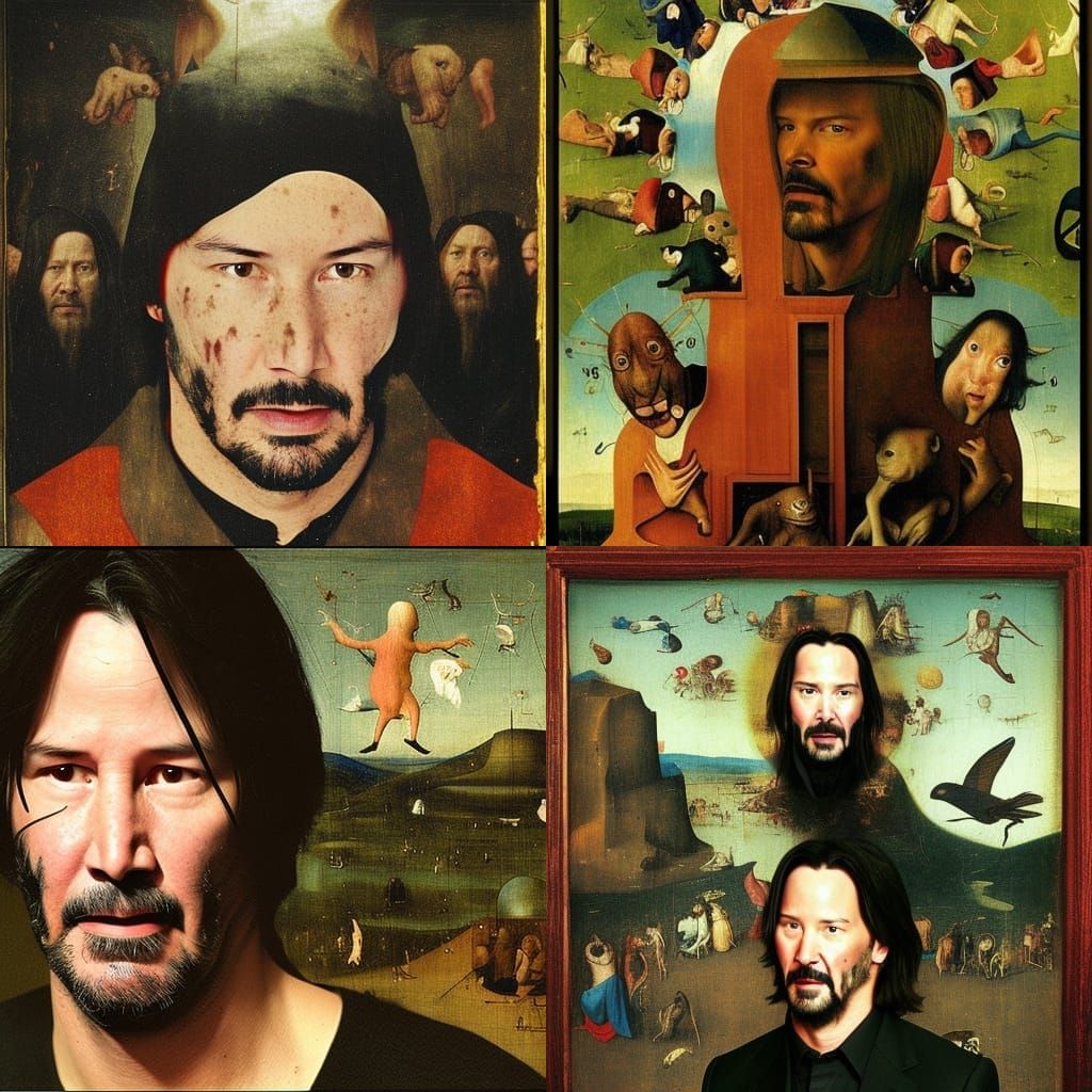 Keanu Reeves in Hieronymus Bosch Style
