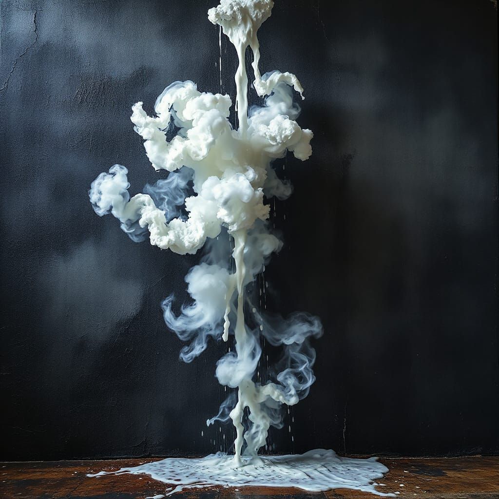 Sorrowful Fog Falls in a Desolate Landscape