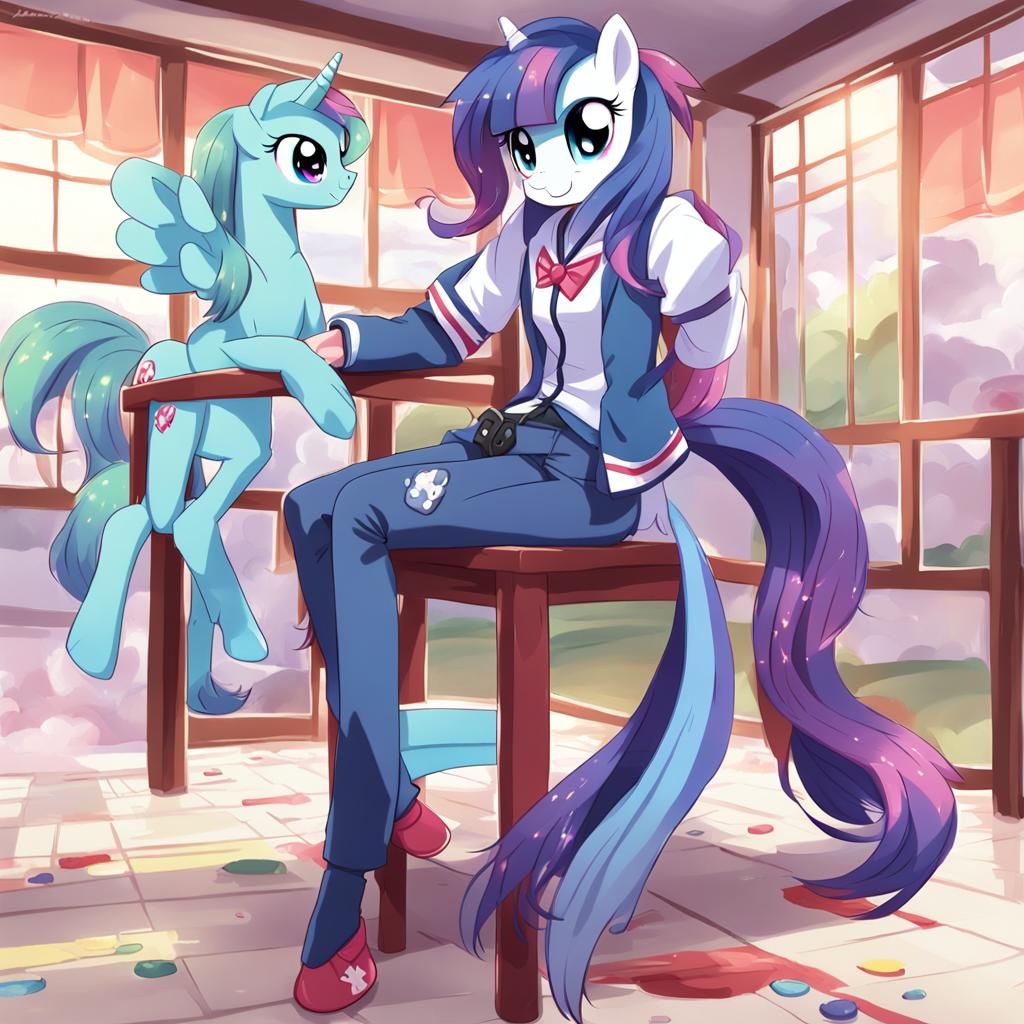 My Little Pony OC Sitting Pose Anime Style