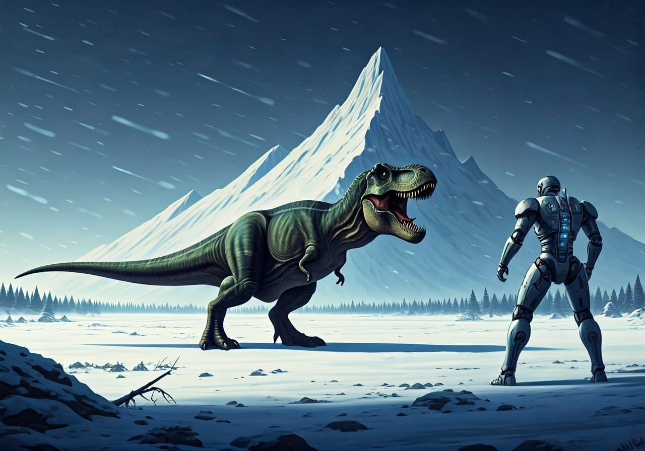 Uchronistic hunting scene