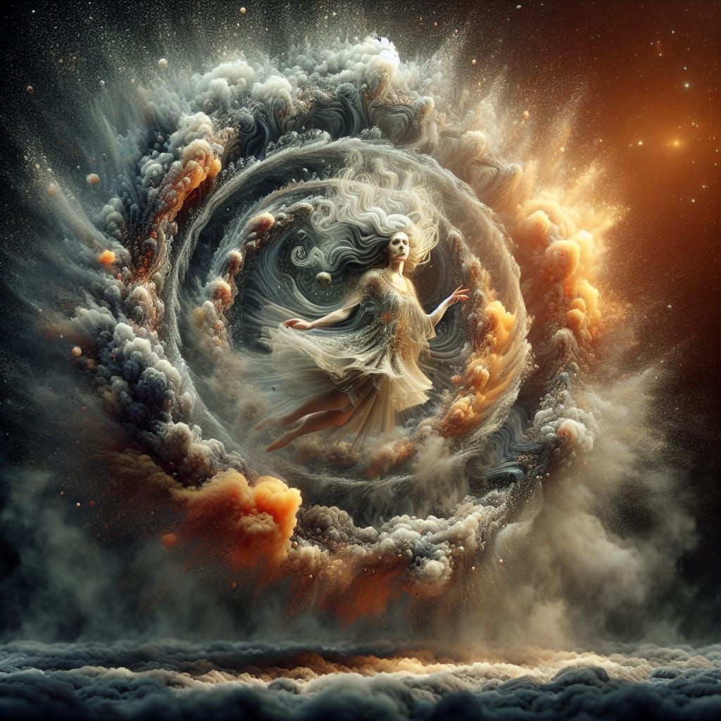 Beautiful Woman's Mental Breakdown in Detailed Concept Art