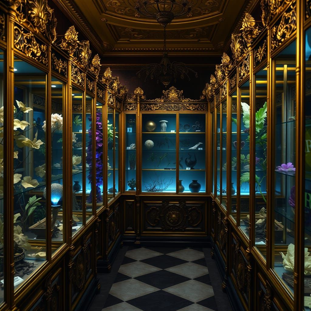 Gilded Herbarium: Rare Botanicals in Celestial Light