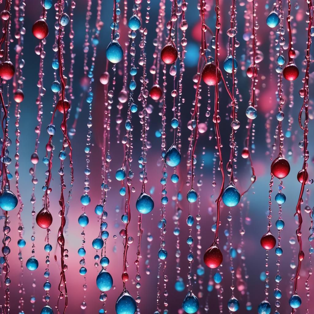 Celestial Drizzle Matte Painting in Vibrant Colors