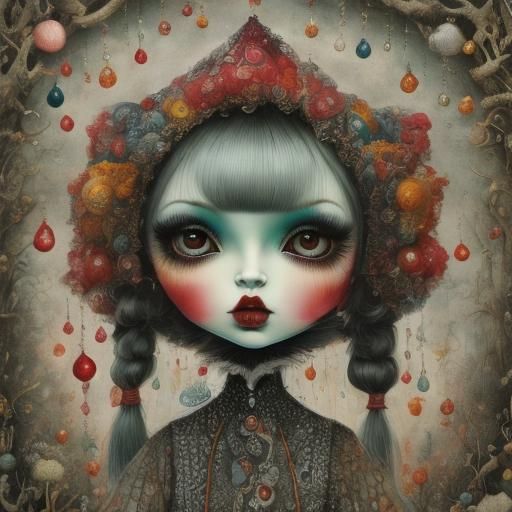 Surreal Doll Odyssey in Psychedelic Colors