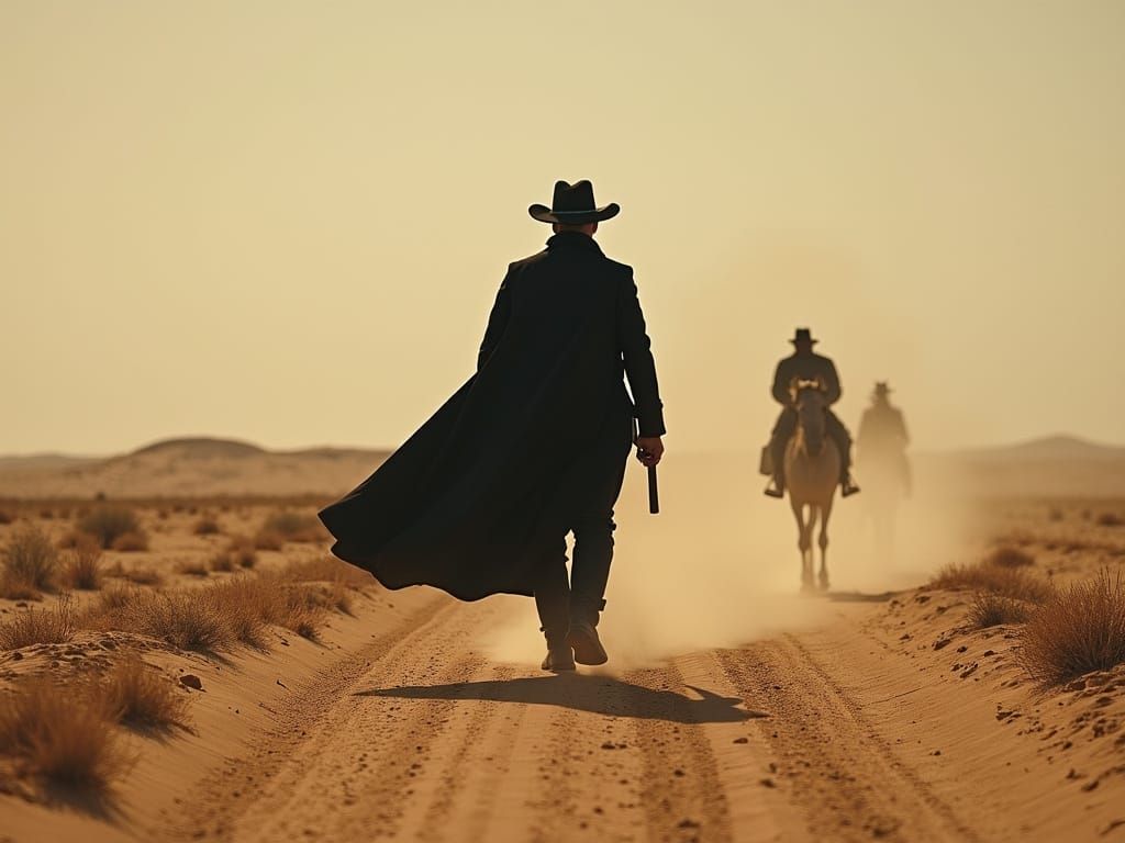 The Gunslinger Chases a Mysterious Fugitive Across the Deser...
