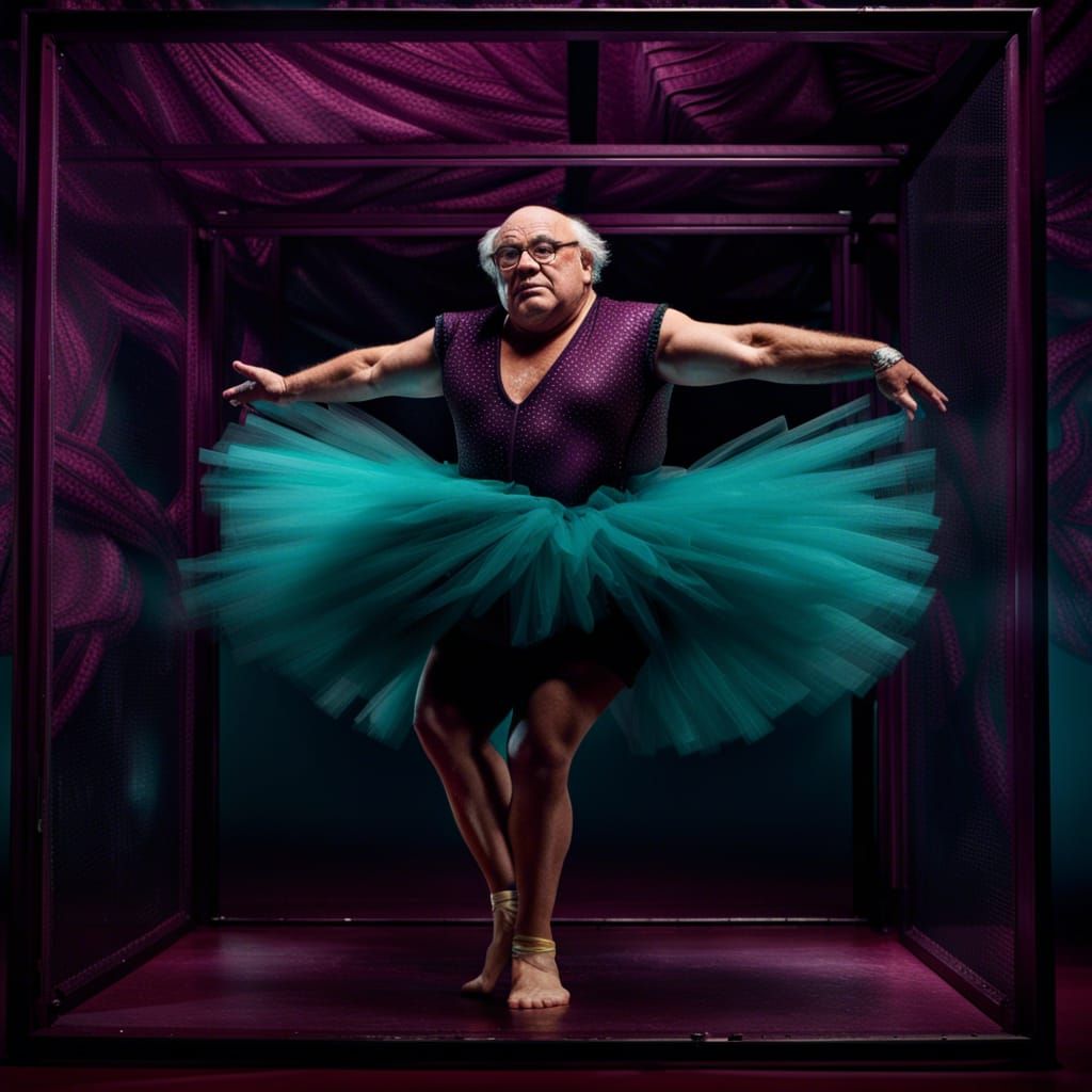 Danny DeVito in a cube