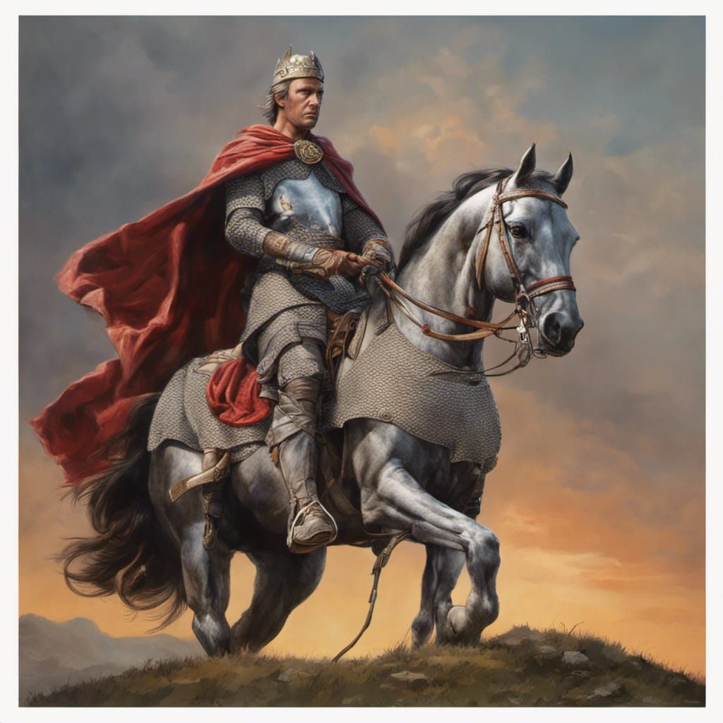 William the Conqueror on Horseback: Hyperrealistic Portrait