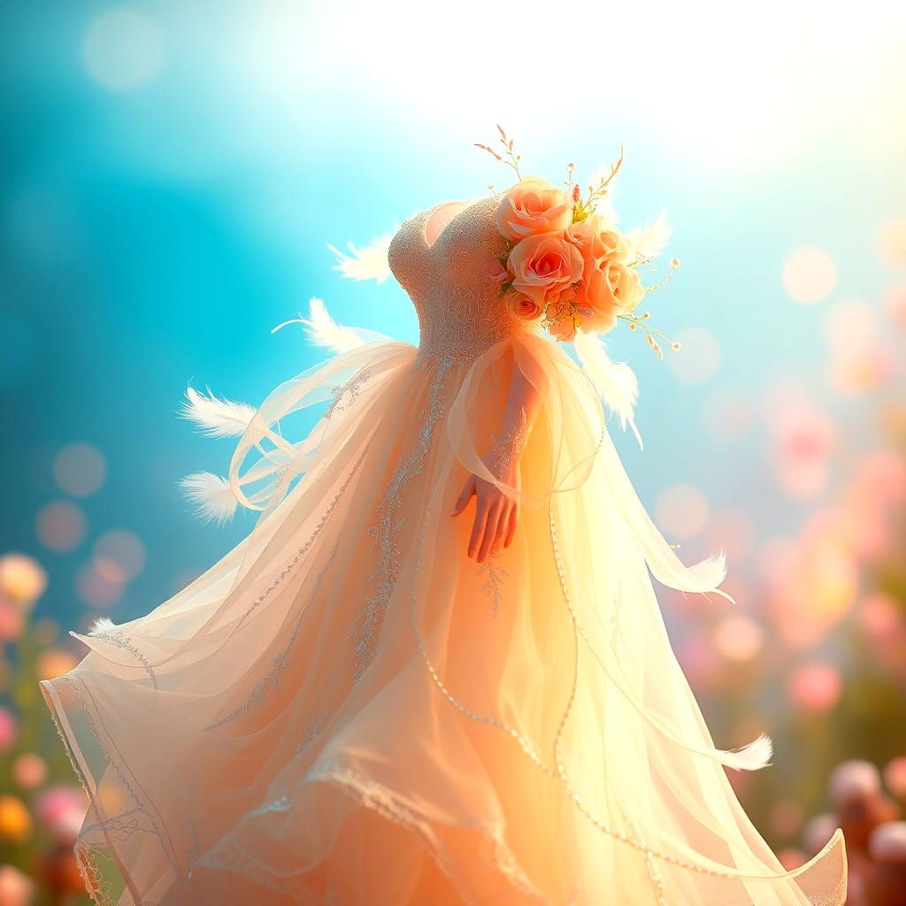Stunning Easter Dress: Detailed Matte Painting