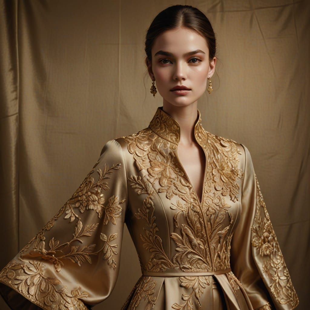 Algerian Model in Modern Traditional Outfit