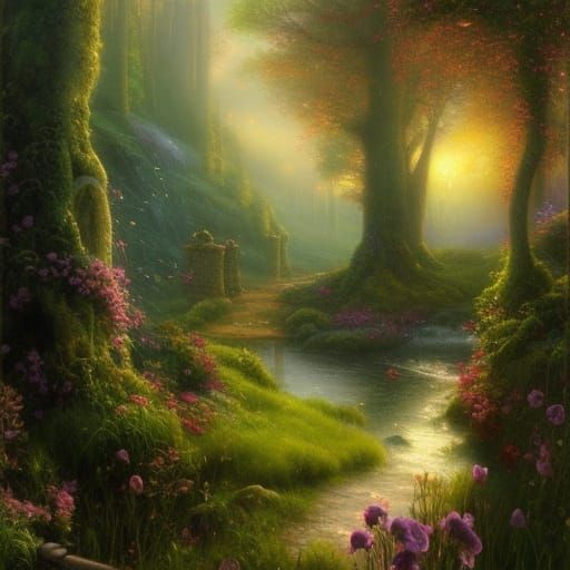 Enchanted Pixie Portrait in Ethereal Forest