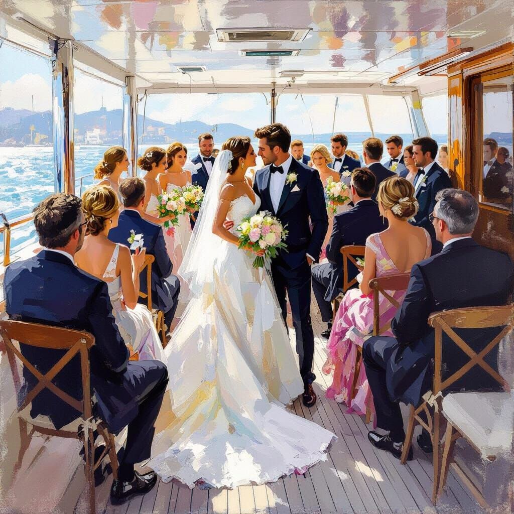 Yacht Wedding in Impressionist Style