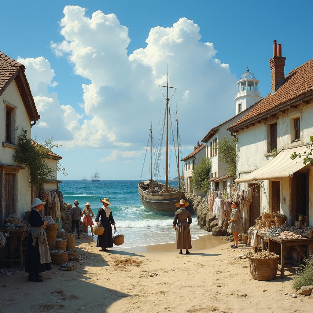 1800s coastal village