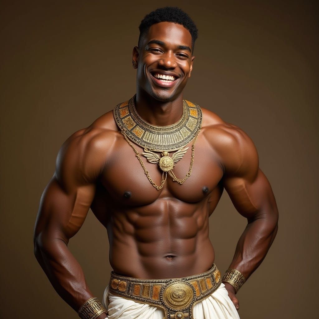 Regal Ancient Egyptian God Captured in Studio Photography