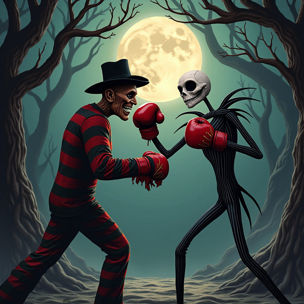 Freddy Krueger vs Jack Skellington: Gothic Boxing Match