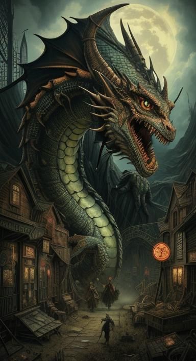 Dragon Painting in Post-Apocalyptic Wonderland