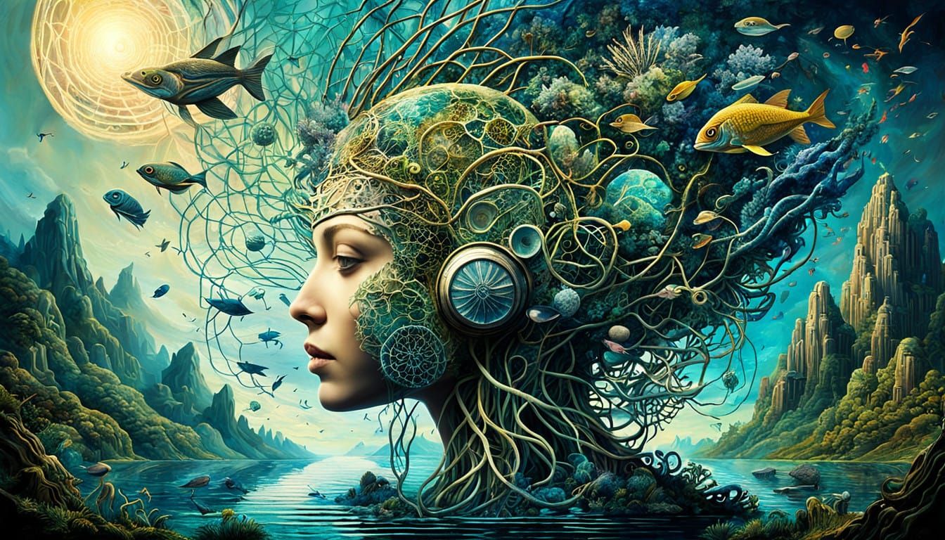 Surreal Bio Art Collage: Exploring the Dreamlike Depths of S...