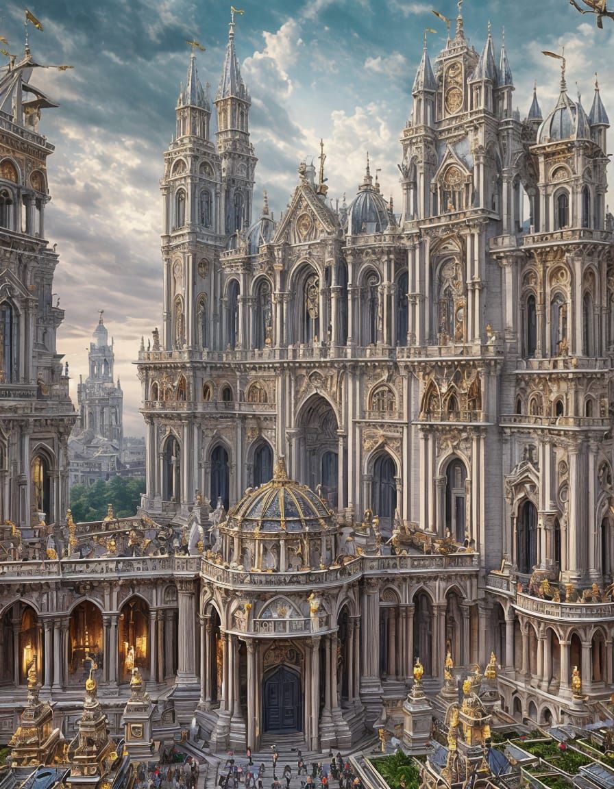 Dramatic Harlequin Figure in Digital Matte Painting