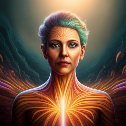 Spiritual Mental Health Concept Art in Deep Color