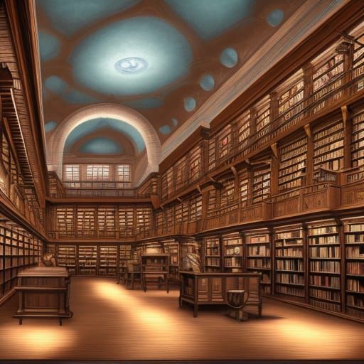 Grand Old Library: Detailed Matte Painting