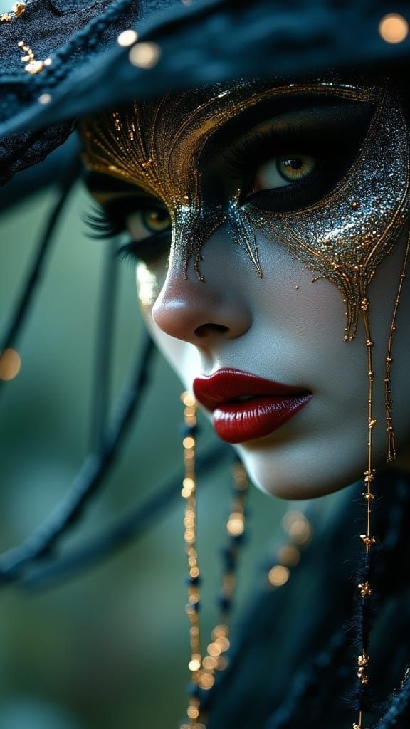 Ethereal Sorceress Portrait in Fauvist Style