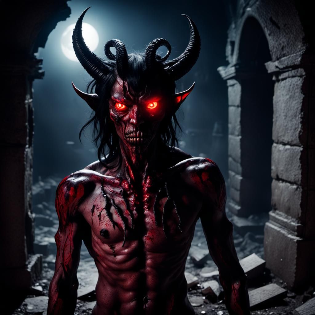 Mysterious Lovecraftian Demon in Ruins