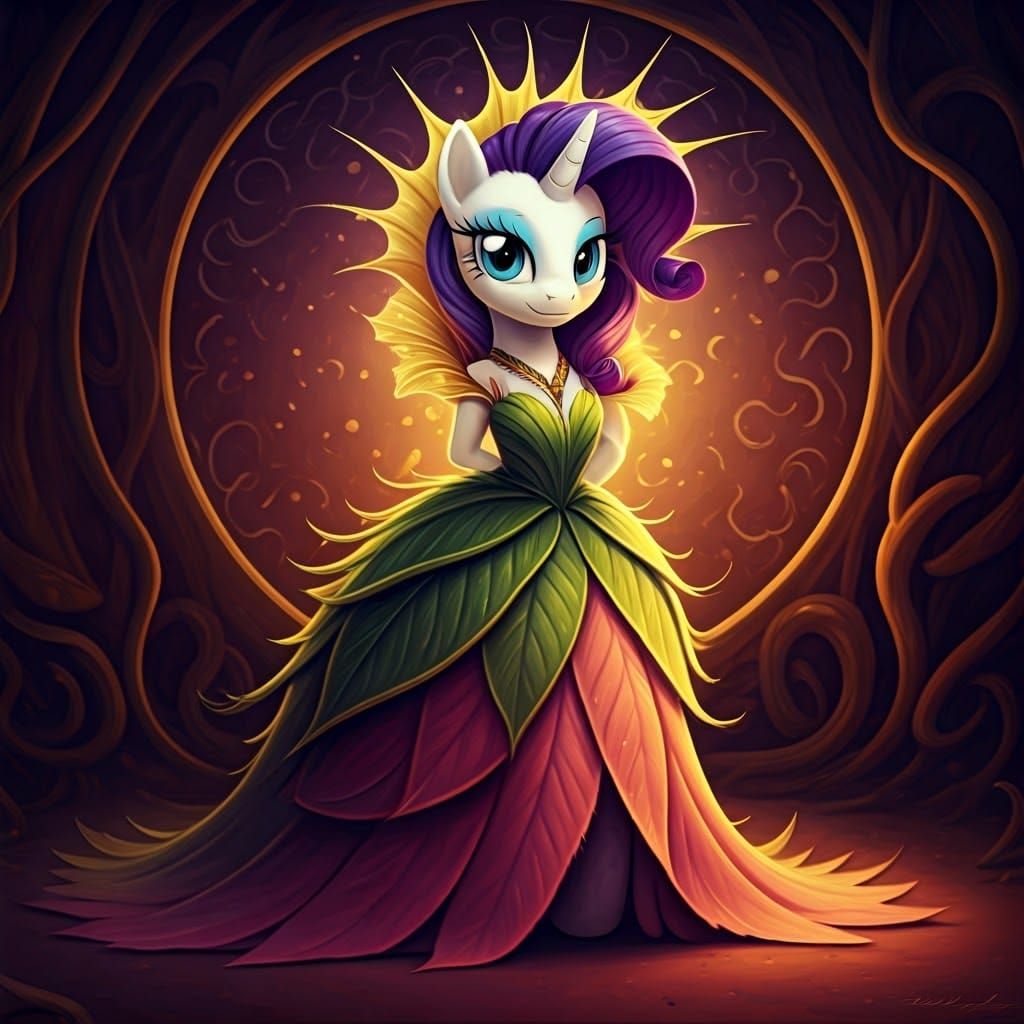 Rarity in an Opulent Venus Flytrap Gown