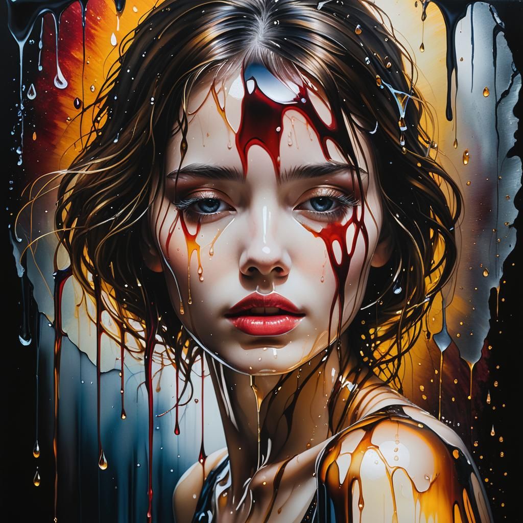 a flawless beautiful sad porcelain tone skin woman