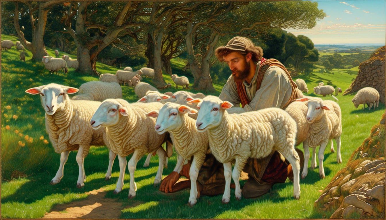 Revisiting "The Hireling Shepherd" (via William Holman Hunt)...