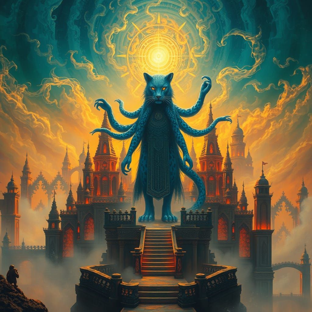 City of Fire Deluged by Infinite Light, in Gurney Style