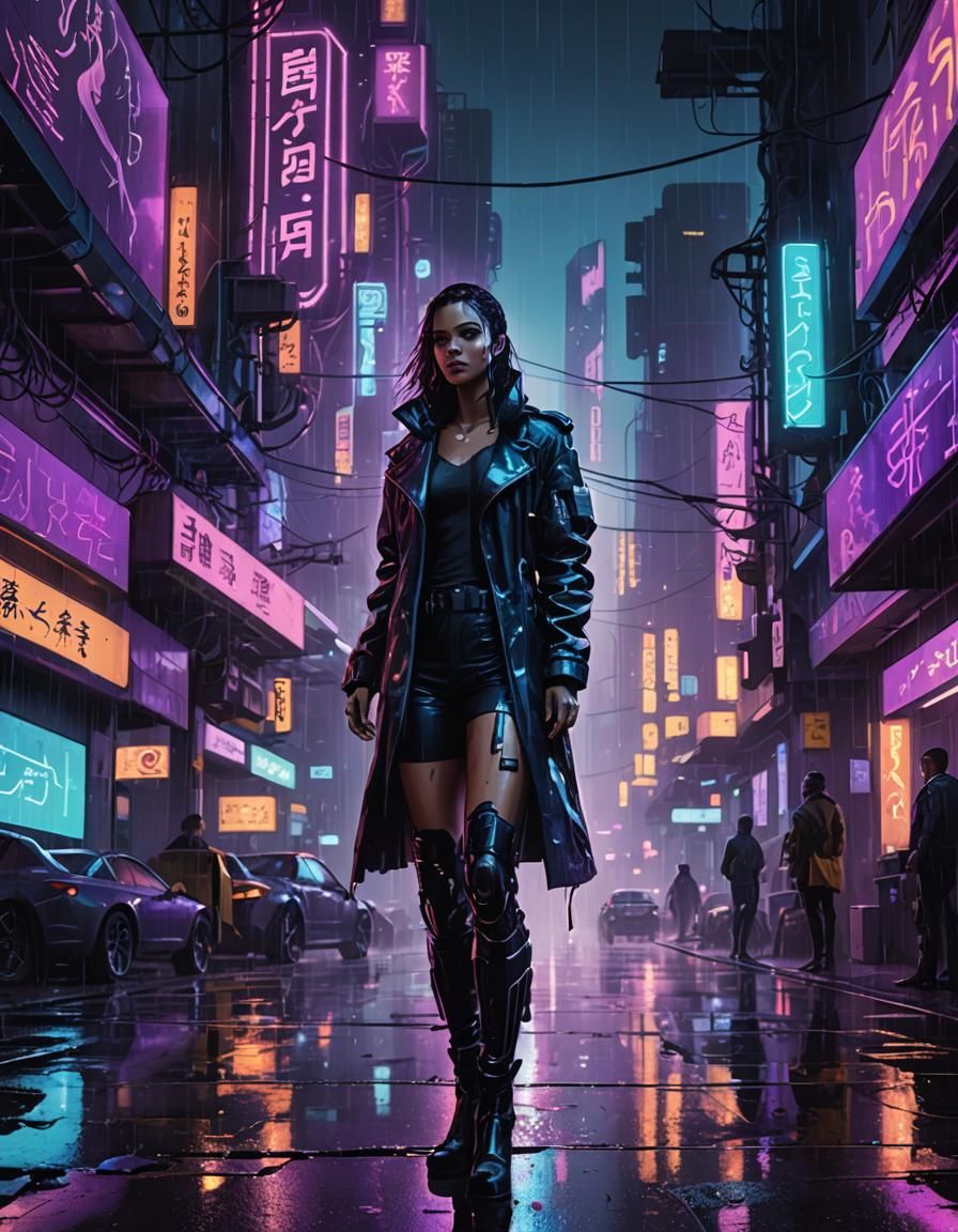Cyberpunk anime girl