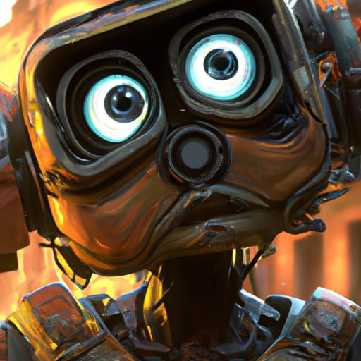 WALL-E Portrait in Hyperdetailed Art Nouveau Style