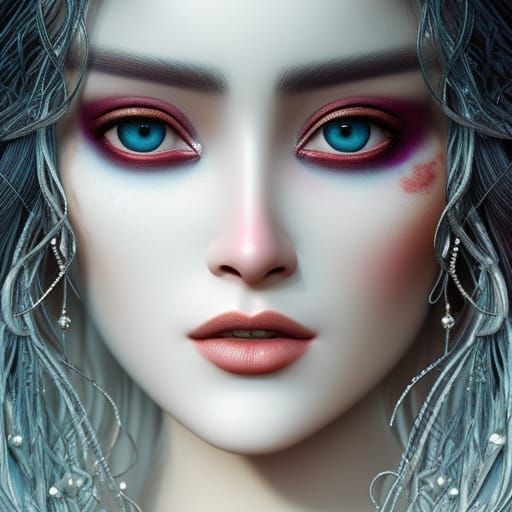 Cute Horror Witch Bobblehead in Pastel Tones