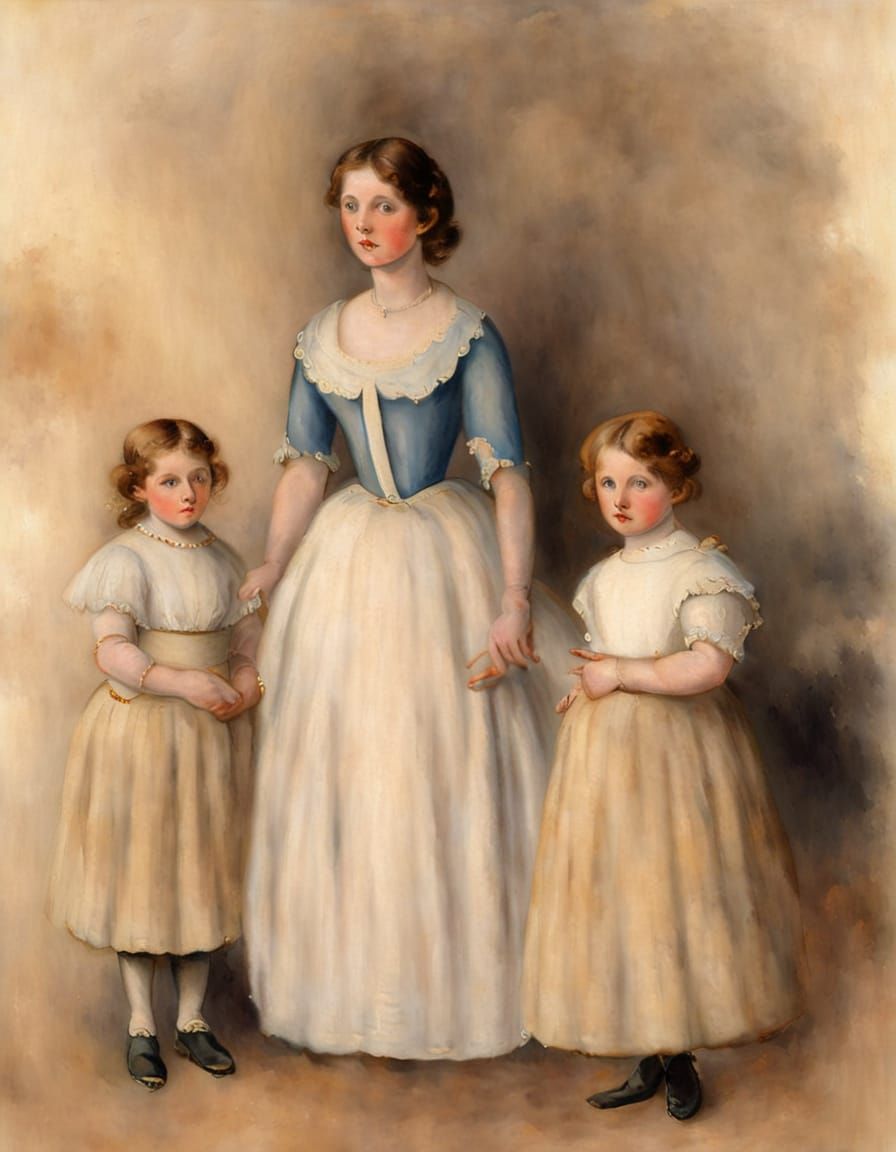 Irish Famine Portrait in Golden Light