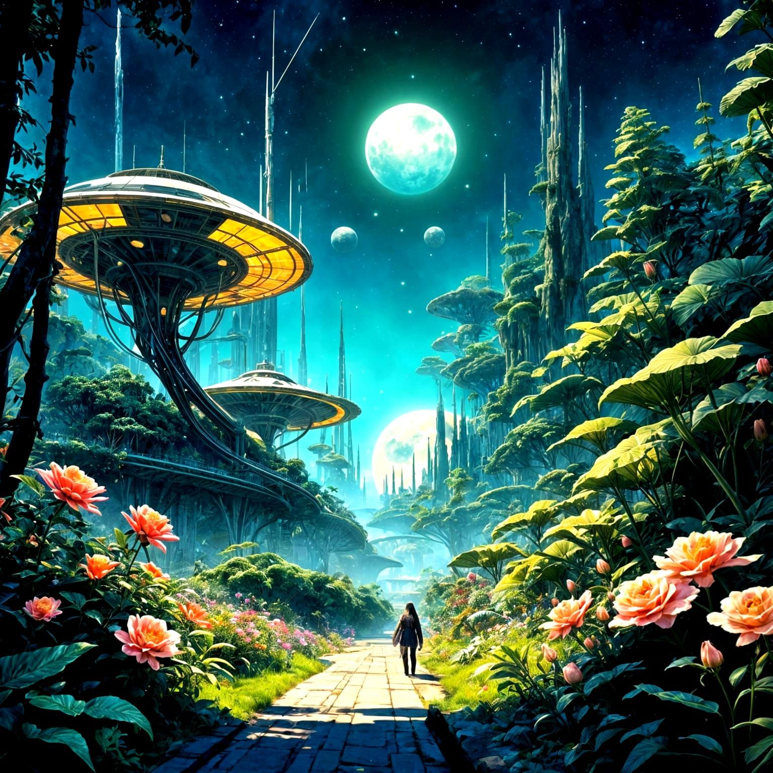 Venusian Garden of Wonders in Futuristic Hyperrealism