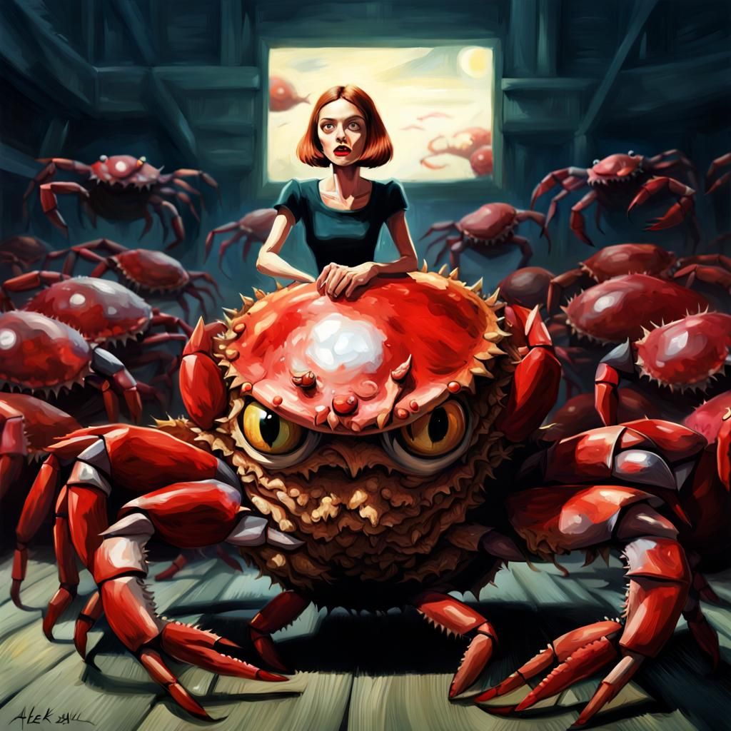Crab Queen in Surreal Photorealistic Style