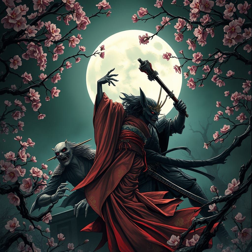 Geisha Zombie vs Ninja Vampire in Gothic Horror