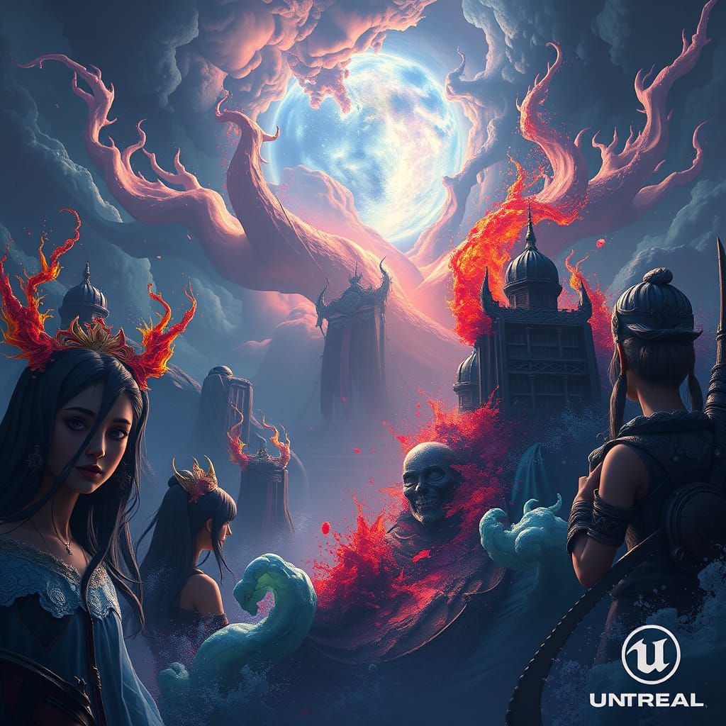 Fantastical Matte Painting with Deep Colors