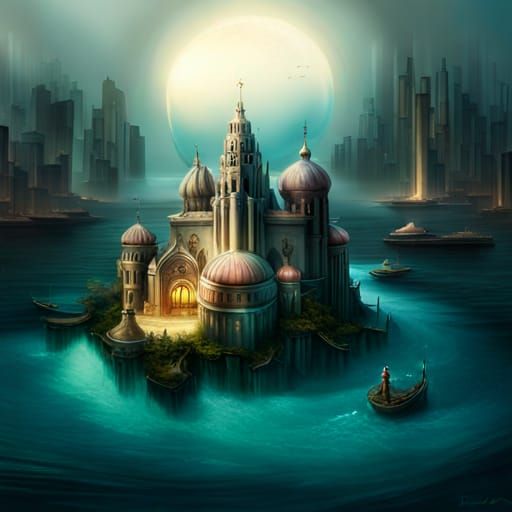 Underwater Bubble City: A Digital Matte Painting