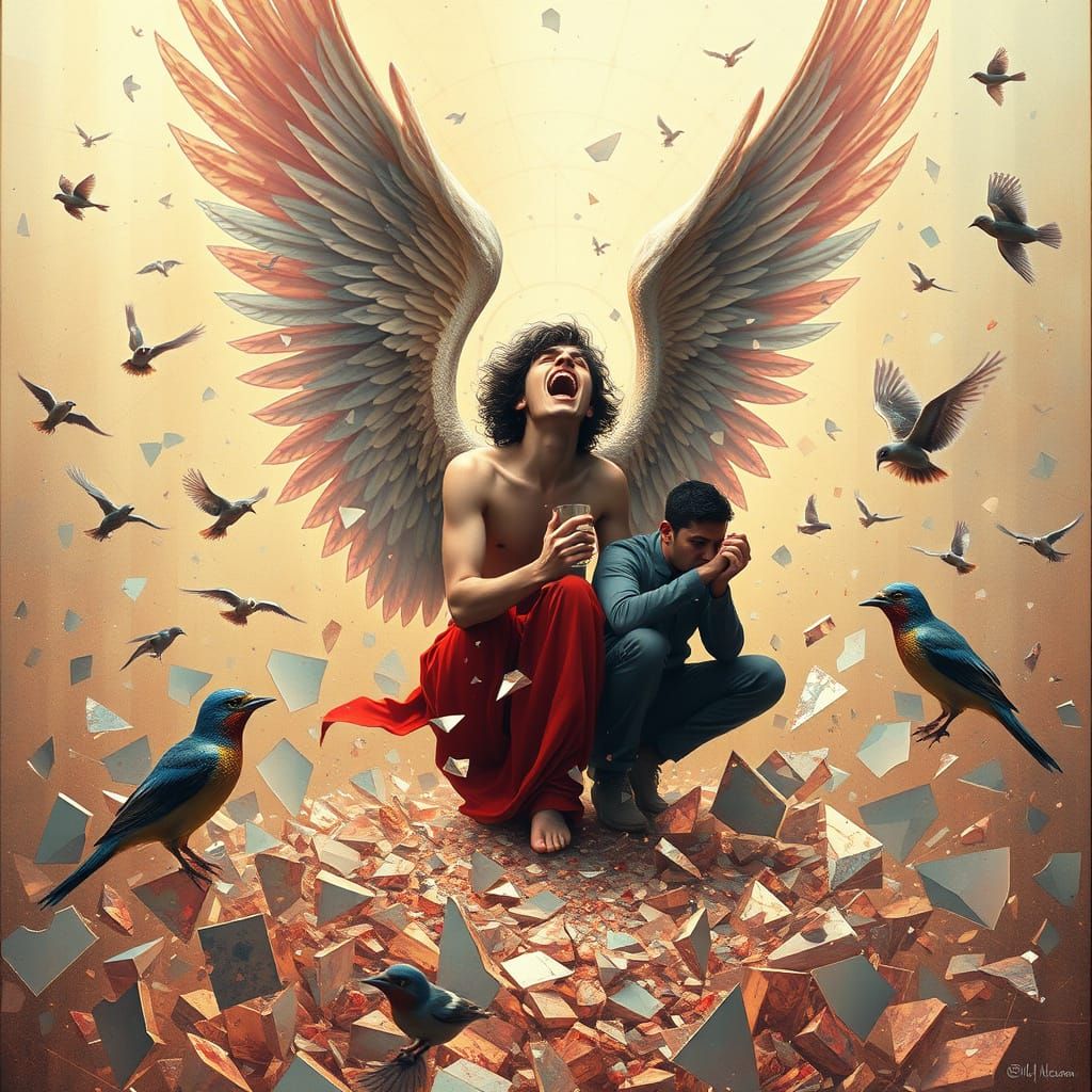 Angel of Memories Screaming in Mirror Labyrinth