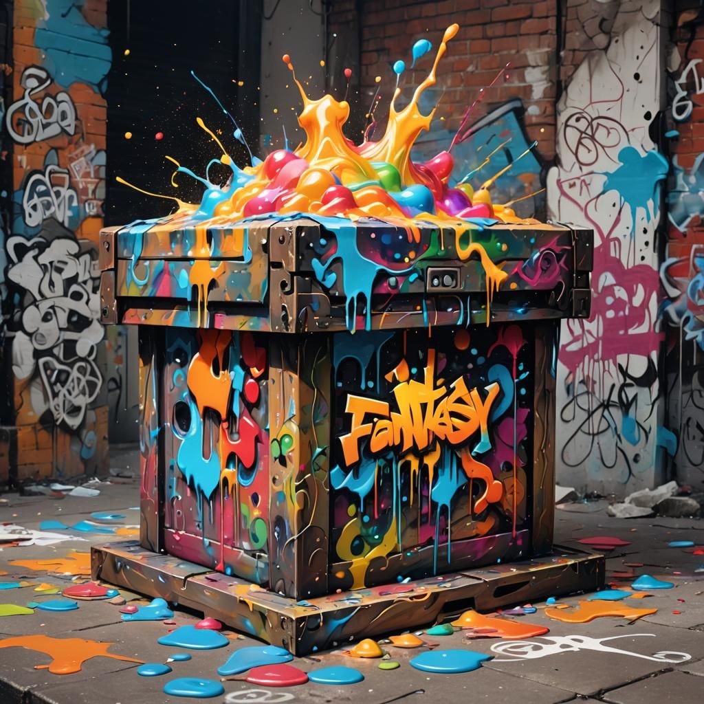 Fantasy Box Radiates Godly Power in Graffiti Art
