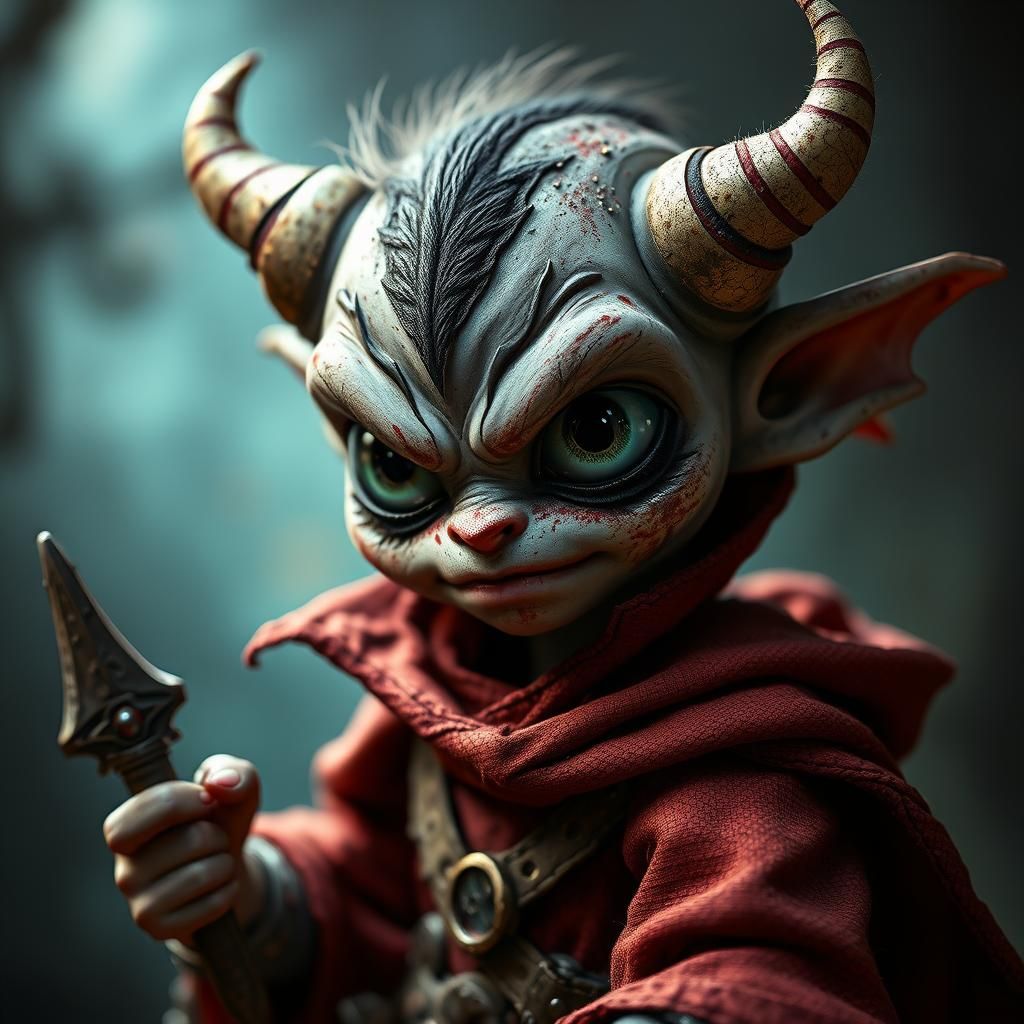 Mischievous Vampire Rogue Portrait in Dark Fantasy Style