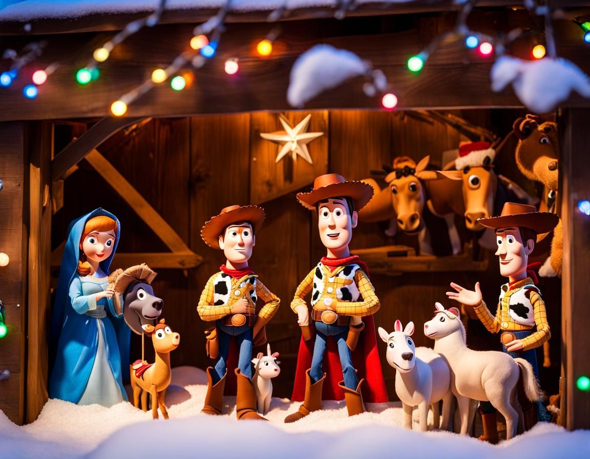 Toy Story Nativity Scene in Toy Shop