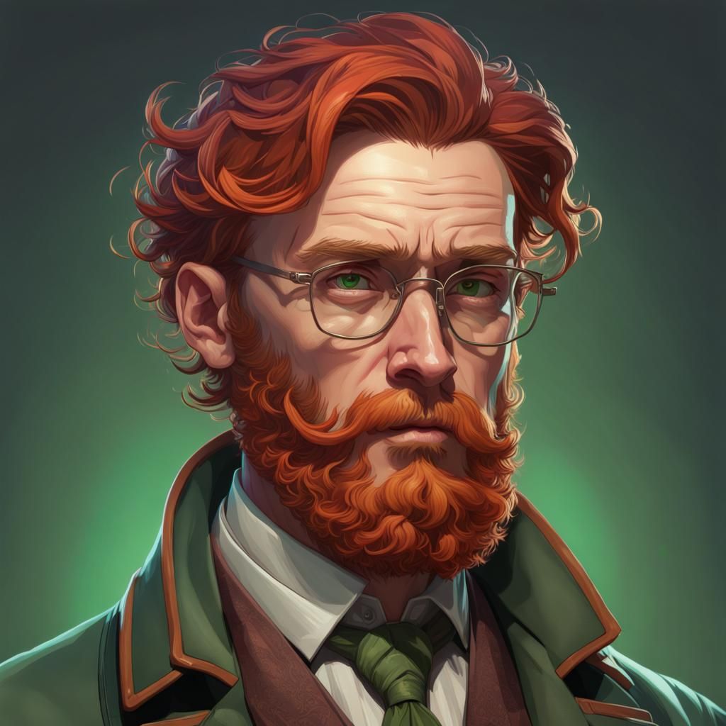 Reverend Portrait in Hyperdetailed Digital Art Style